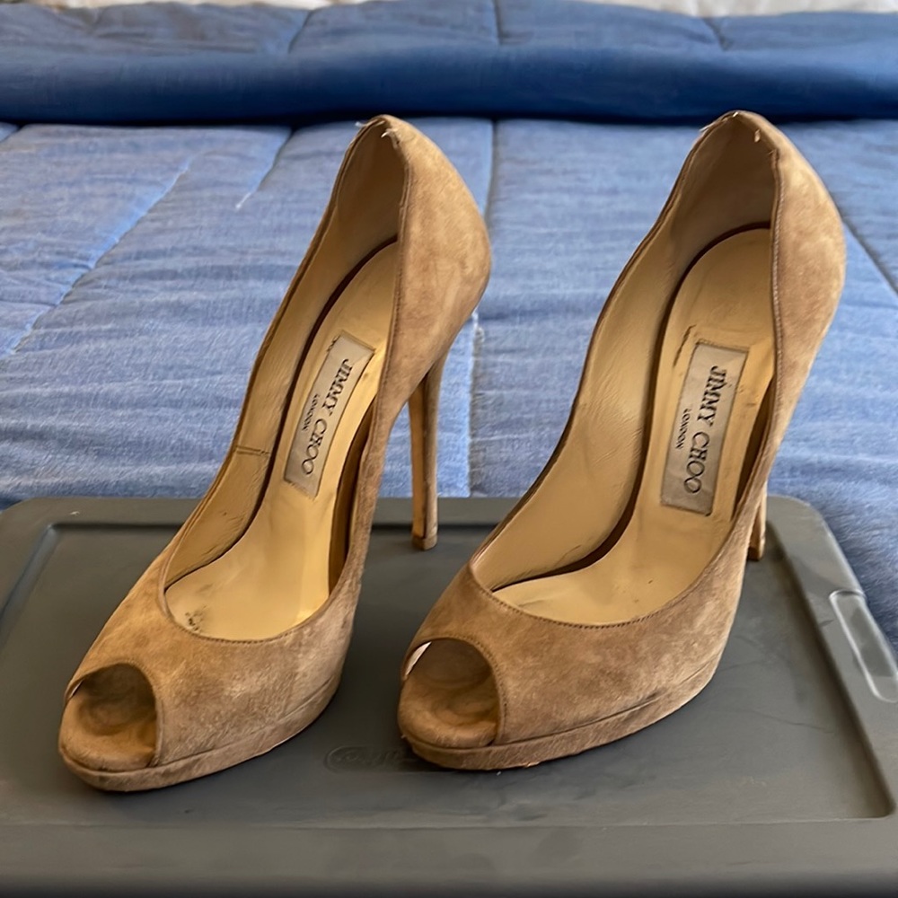 Used peep toe Jimmy Choo pumps